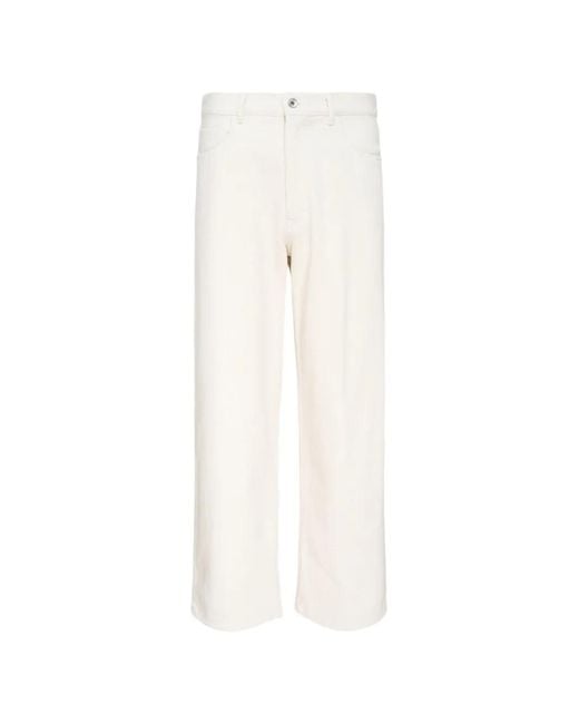 Auralee White Patch-Pocket Jeans for men