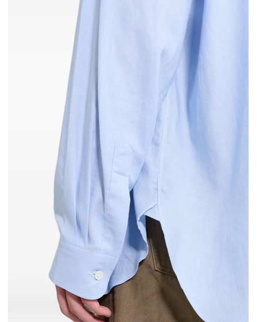 Ssstein Blue Oversized Placket Shirt for men