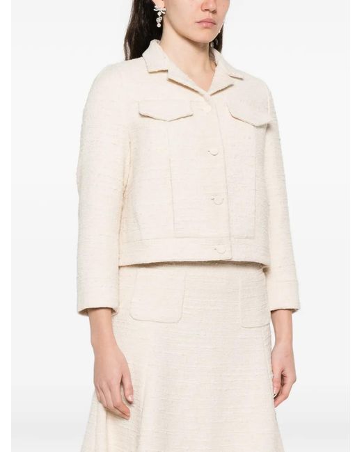 N°21 White Woven Pocket Jacket