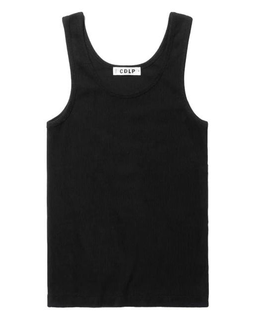 CDLP Black Ribbed Tank Top
