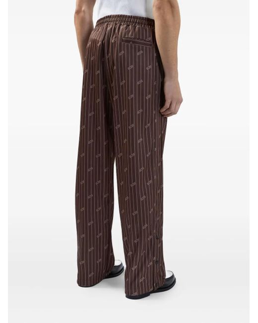 Gcds Brown Pinstriped Track Pants for men
