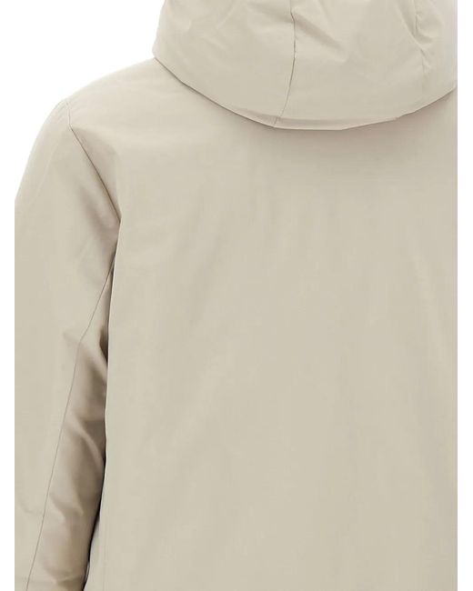 Save The Duck Natural Logo-Patch Padded Jacket for men