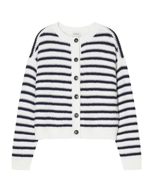 Closed Gestreept Vest in het Blue