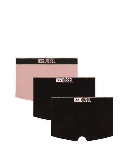 DIESEL Black Logo-Waistband Boxer (Set Of Three) for men