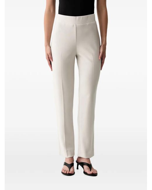 Joseph Ribkoff White Split-Cuff Tailored Trousers