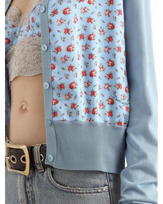 Dolce & Gabbana Blue Twill Cardigan
