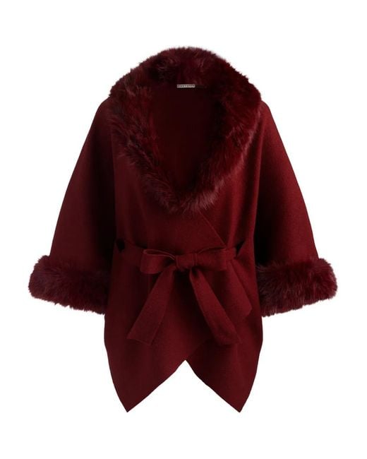 Alice + Olivia Red Joanne Wool Coat