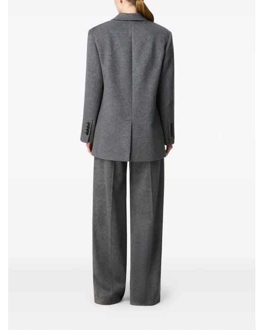 Another Tomorrow Gray Tailored Cashmere Blazer