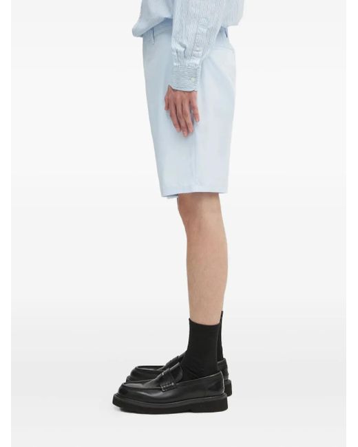 Paul Smith Blue Flat-Front Shorts for men