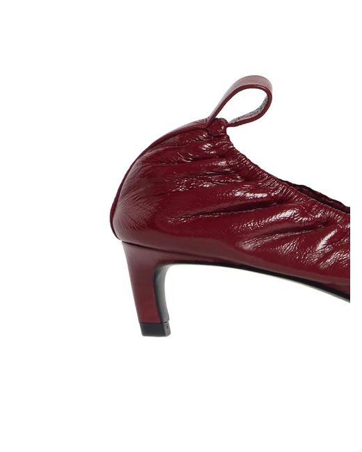 12 STOREEZ Red Leather Pumps