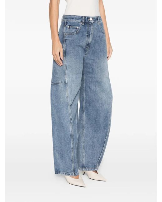 Tibi Blue Sid Panelled Jeans