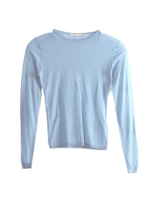 Paloma Wool Blue Losa Sheer Long-Sleeve Top