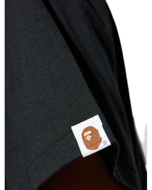A Bathing Ape Black 1St Camo Cotton T-Shirt for men