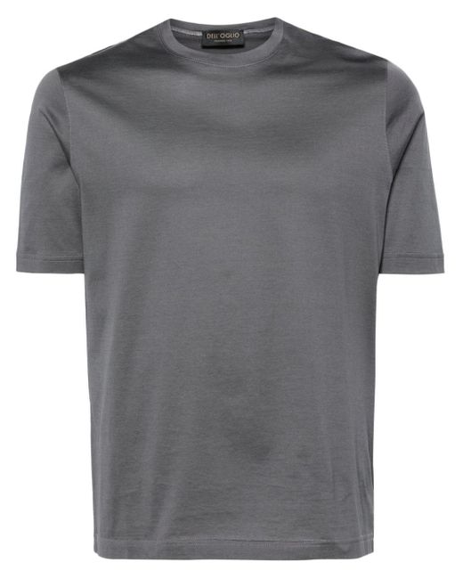 Dell'Oglio Gray Crew-neck Cotton T-shirt for men
