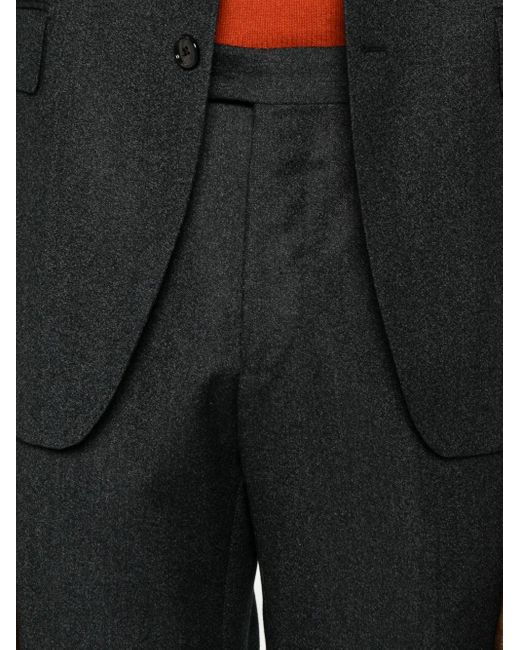 Tagliatore Black Herringbone Two-Piece Suit for men