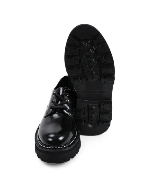 Karl Lagerfeld Black Logo-Print Chunky-Sole Shoes