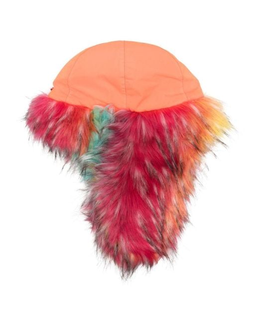 Bluemarble Pink Faux-fur Chapka Hat for men