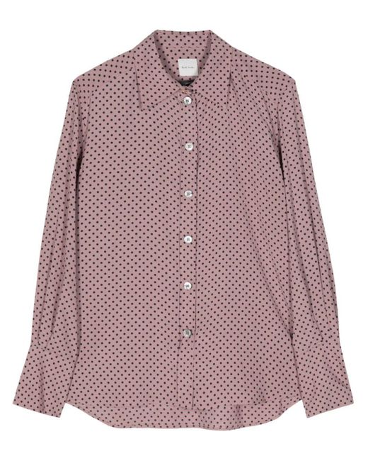 Paul Smith Purple Polka-dot Print Shirt