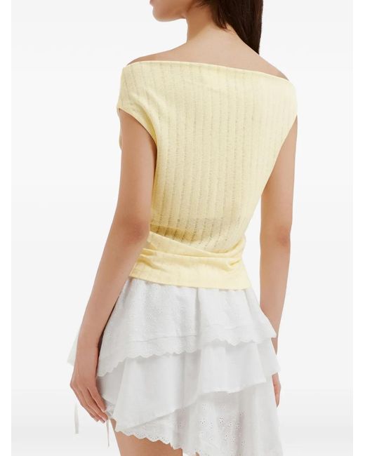 B+ AB Metallic Graphic-Print Ruched T-Shirt