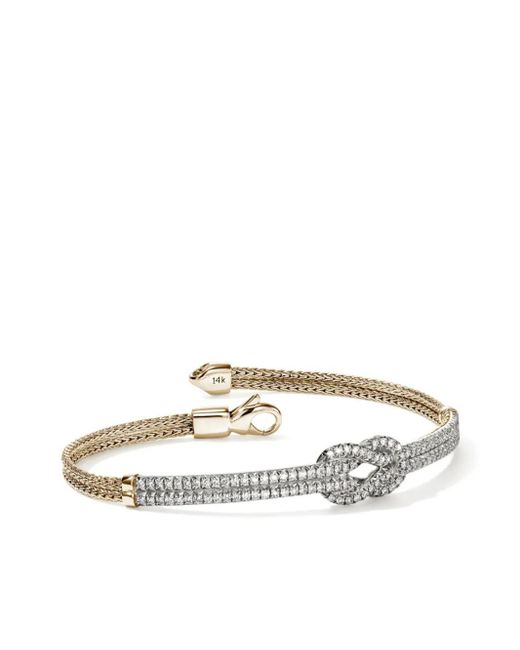 John Hardy White 14K Love Knot Diamonds Bracelet