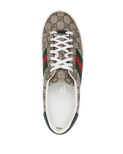 Gucci Ace Gg Supreme Sneakers Aus Canvas in Gray für Herren