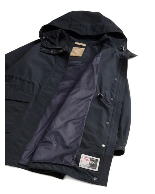 Woolrich Blue Adjustable-Hood Parka Coat