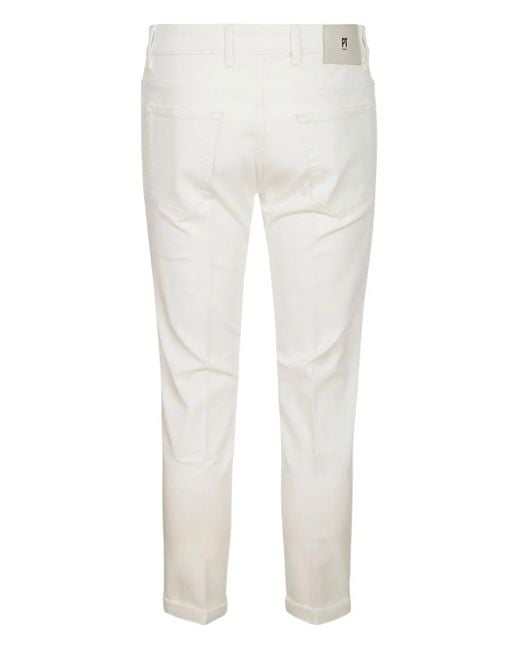 PT Torino White Five-Pocket Cotton Jeans for men
