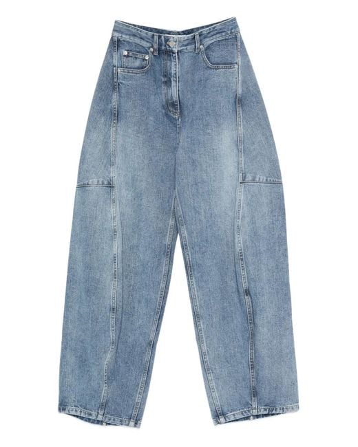 Tibi Blue Sid Panelled Jeans
