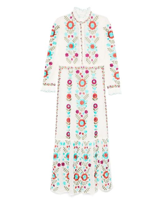 Antik Batik Ary Maxi-Jurk in het White