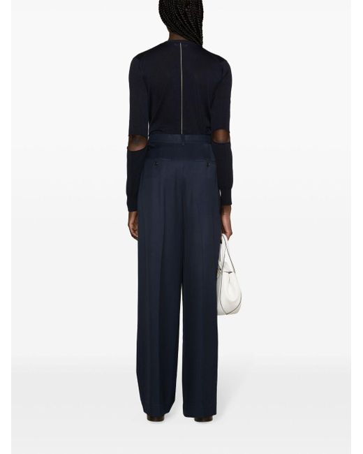 Theory Midnight Blue Satin Trousers