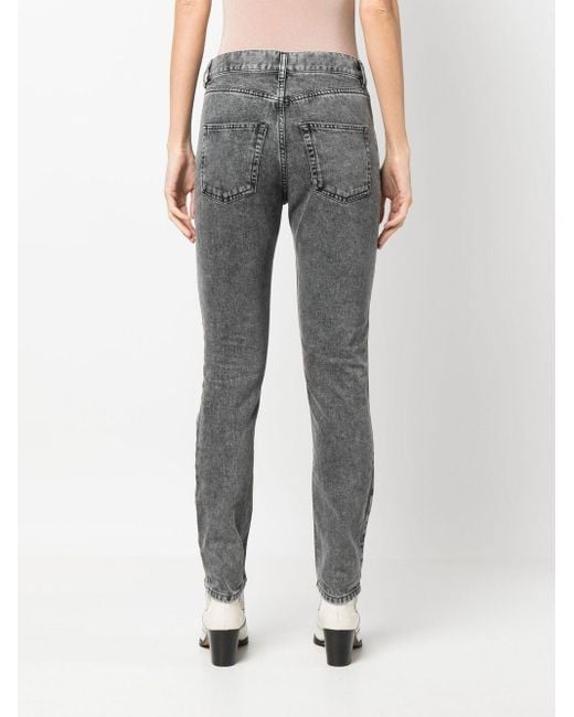 Jeans skinny con design a inserti di Isabel Marant in Gray