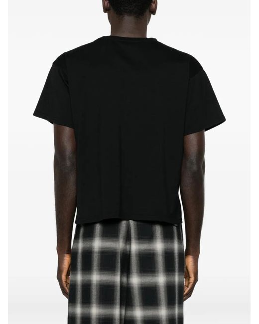 LỰU ĐẠN Black Skull-Print T-Shirt for men