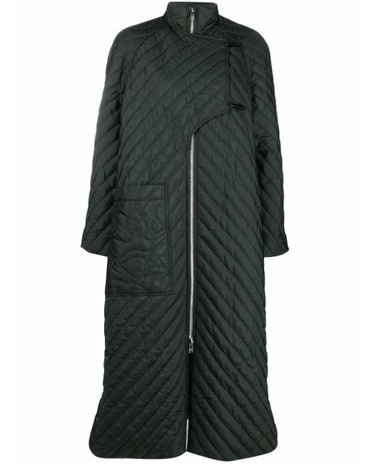 Ganni Multicolor Recycled Ripstop Quilted Oversized Coat