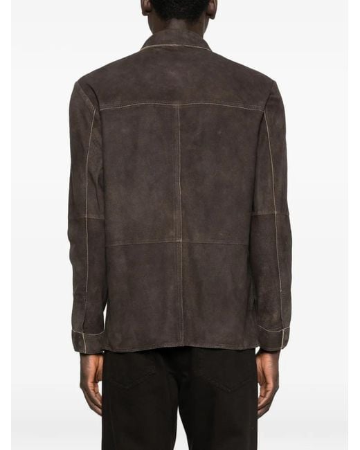 Giorgio Brato Brown Chemise À Poches Poitrine for men