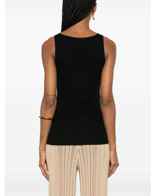 By Malene Birger Black Rory Knitted Tank Top