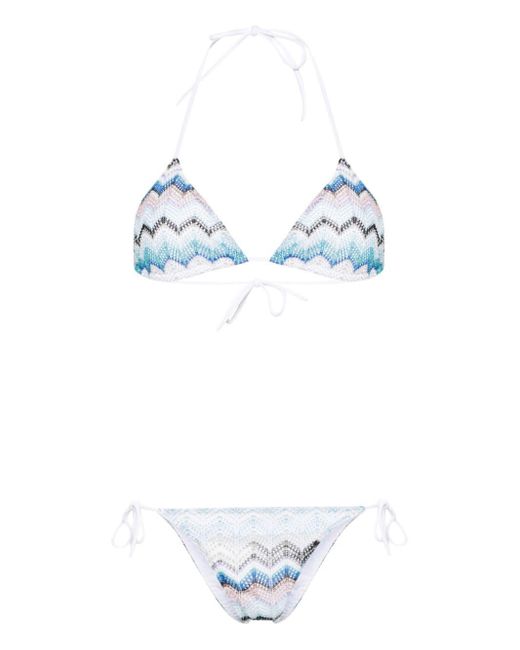 Missoni Blue Triangle Bikini Set