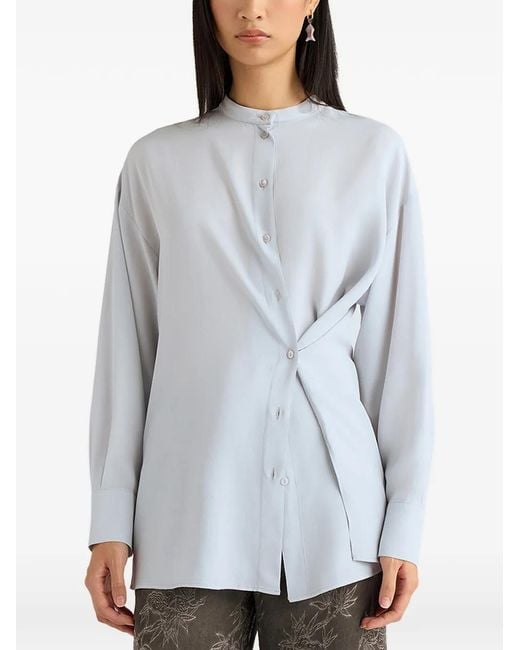 Momoní Blue Val Long-Sleeves Buttoned Shirt