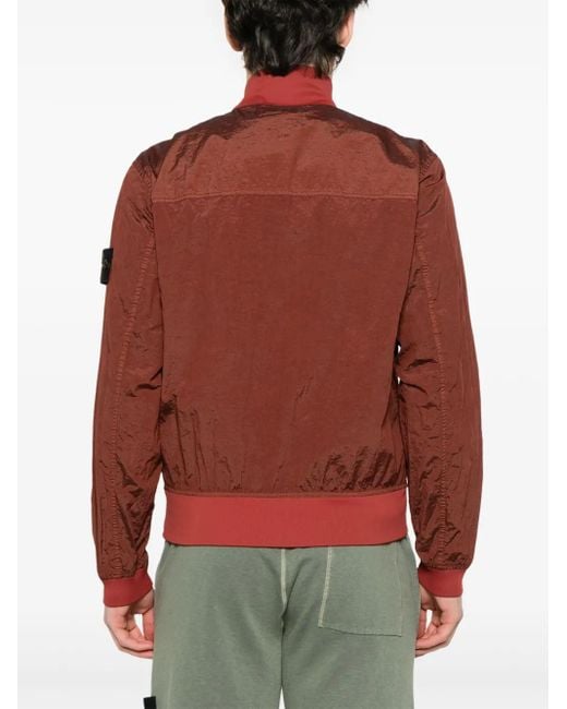 Stone Island Red Bomber Jacket for men