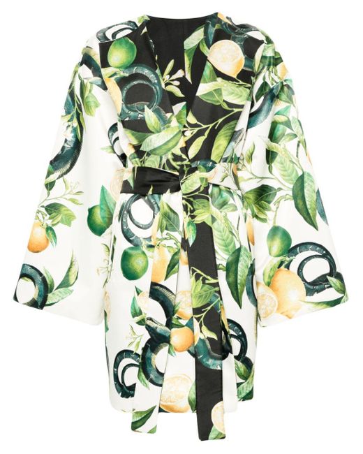 Manteau à imprimé Lemon Roberto Cavalli en coloris Green