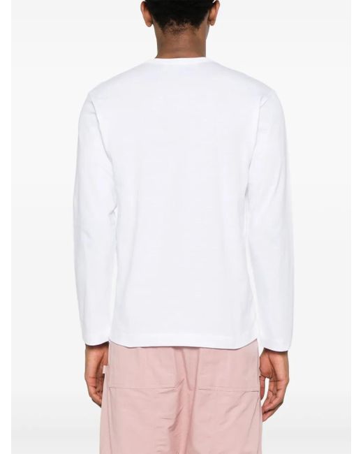 COMME DES GARÇONS PLAY White Heart-Patch T-Shirt