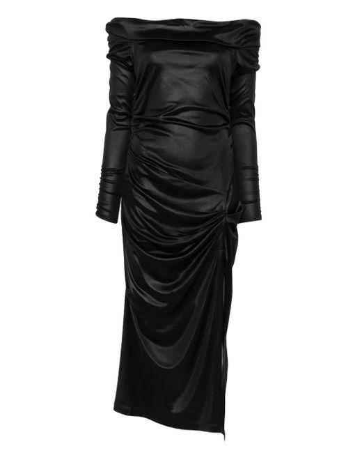 Isabel Marant オフショルダー ドレープドレス Black