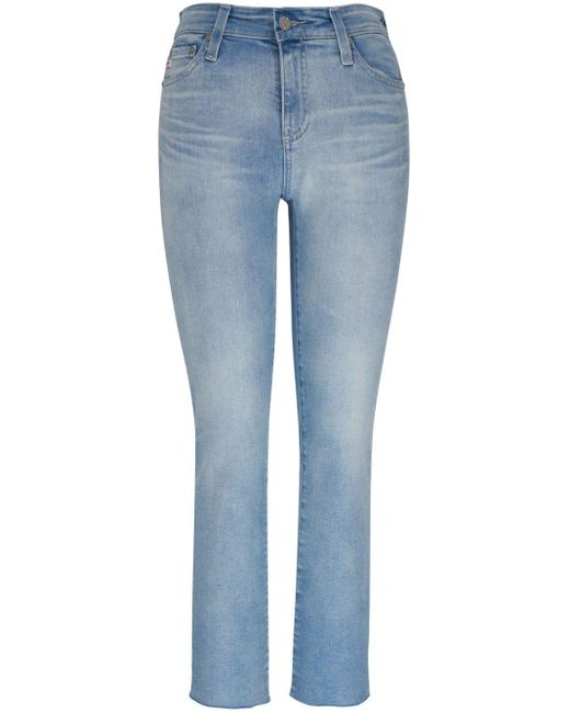 AG Jeans Blue Mari Slim Cropped Jeans
