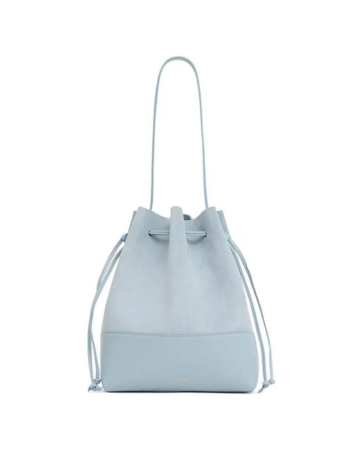 Mansur Gavriel Blue Drawstring Cabas Bucket Bag