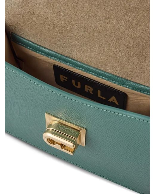 Furla Green 1927 Grained-Leather Mini Bag