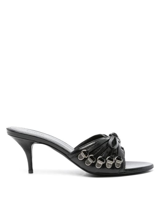 Balenciaga Black Cagole Sandal 70Mm