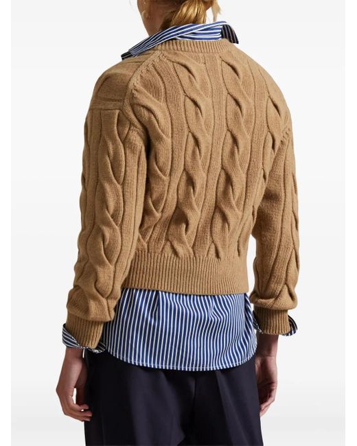 Polo Ralph Lauren Natural Cable-Knit Cardigan