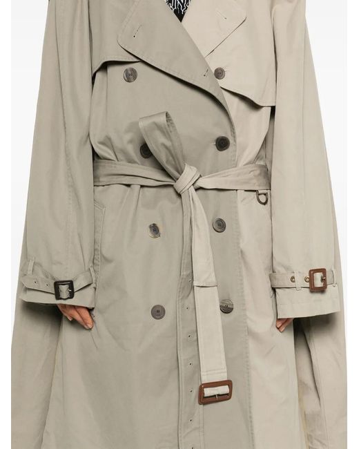 Balenciaga Natural Double Sleeve Trench Coat