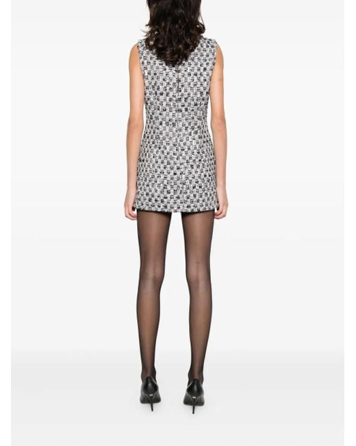 LIBEROWE Black Tweed Mini Dress