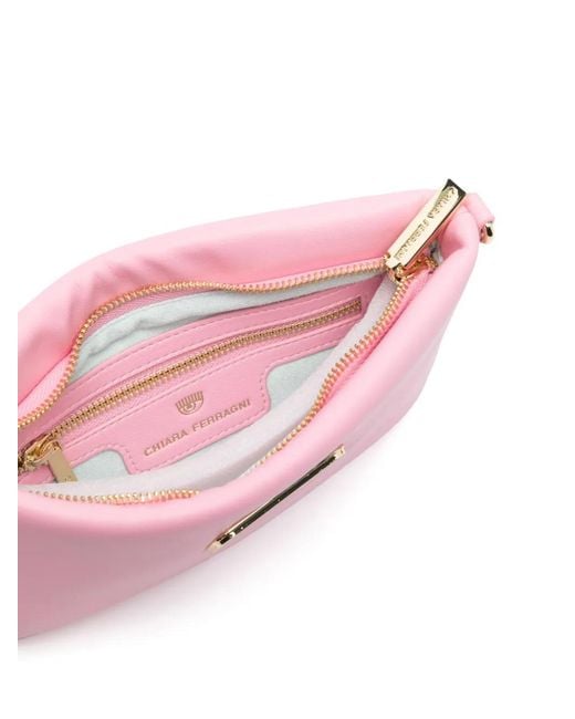 Chiara Ferragni Pink Eyelike Cross Body Bag
