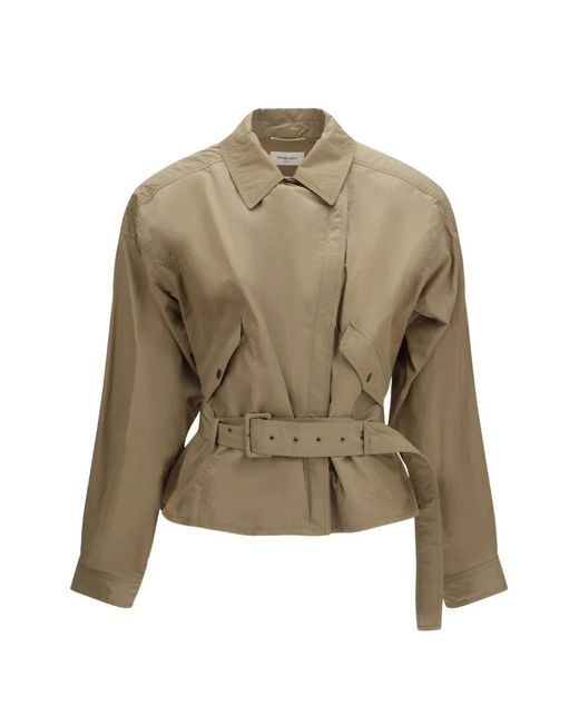 Saint Laurent Natural Flap-Pocket Jacket